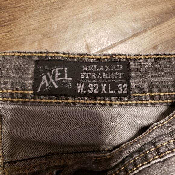 Axel Relaxed Straight Distressed Black Women's Jeans Sz 32x32 - Picture 7 of 8
